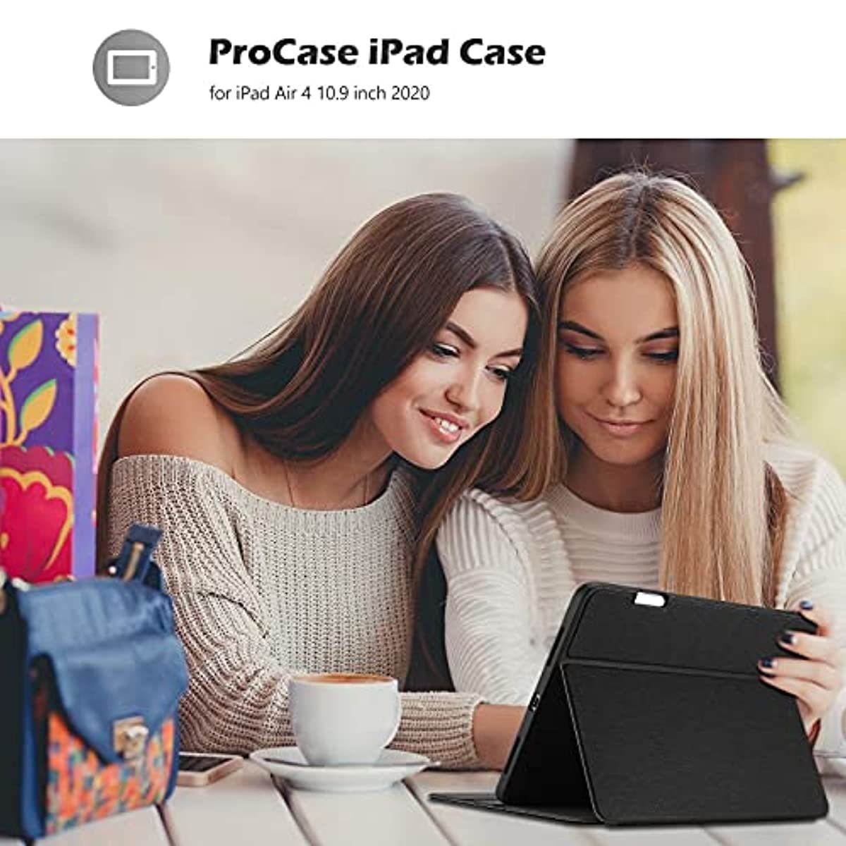 ProCase New iPad Air 4 Case (Latest Model), iPad 10.9 inch 2020 Case with Pencil Holder Bundle with Wireless Keyboard for iPad Android Windows Tablets Smartphone Smart TV (Battery Operate)