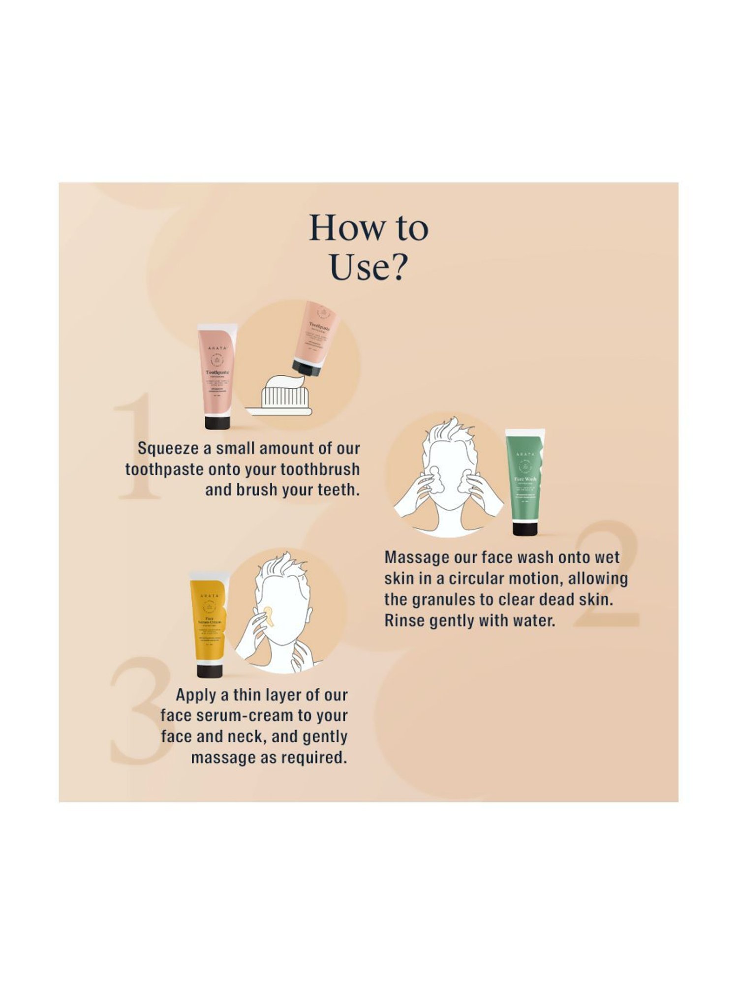 Arata Mini Face & Oral Care Gift Box - 150 ml