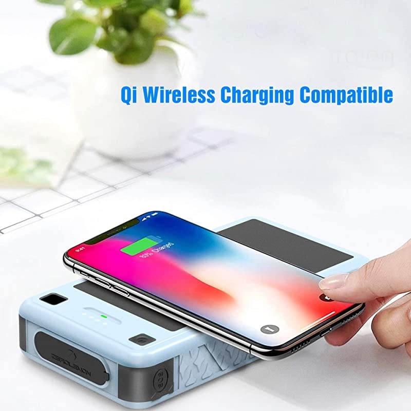 USB C PD Power Bank  WirelessJuice 26800mAh 60W Power Delivery Rugged Wireless External Battery PackQi Wireless Charging Supported for MacBook Nintendo Switch USB C Laptops and More