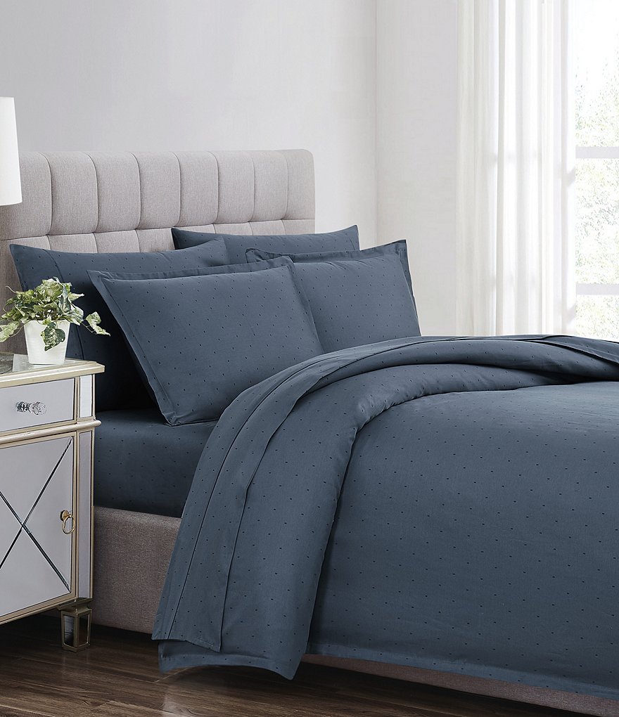 Charisma 310 Thread Count Cotton Classic Dot Duvet Cover Mini Set