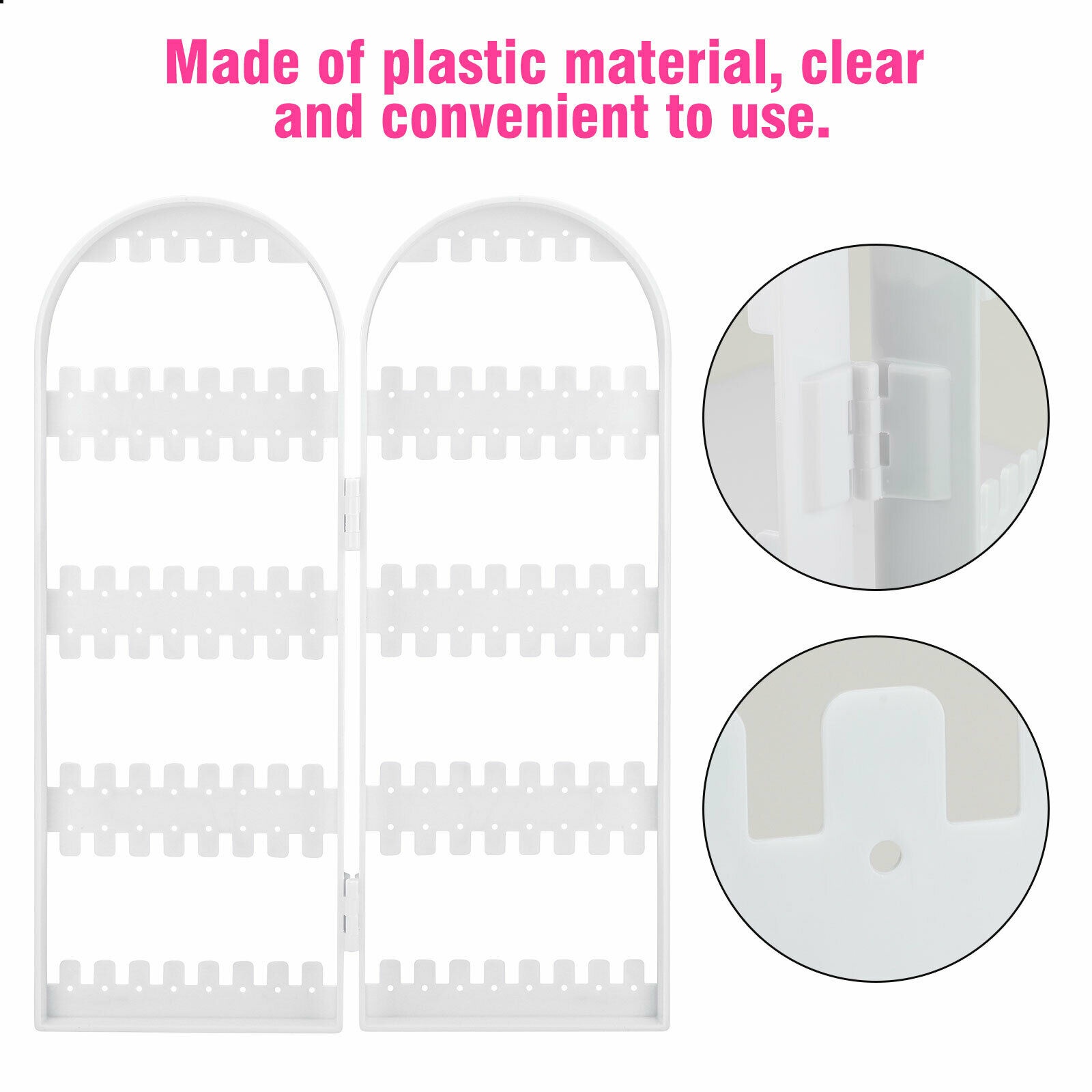 120Holes Earrings Ear Studs Jewelry Display Rack Stand Organizer Case Holder Box