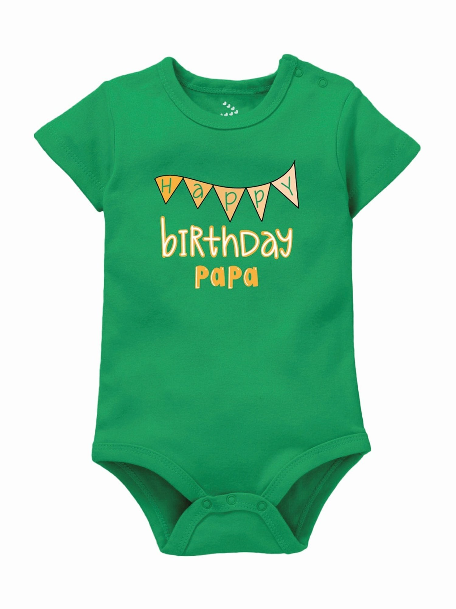 Zeezeezoo Kids Green Cotton Printed Onesie