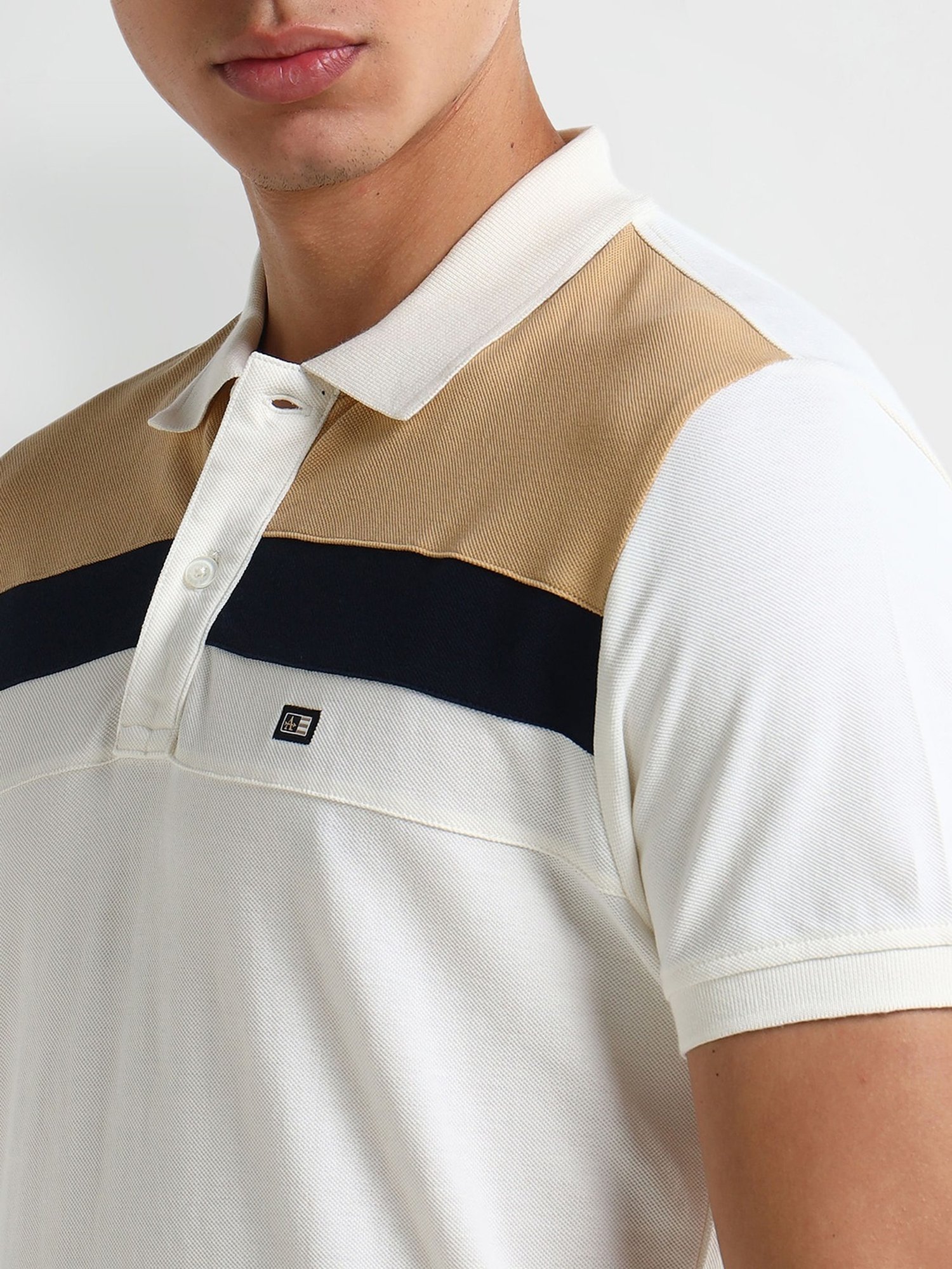 Arrow White Regular fit Others Polo T-Shirt