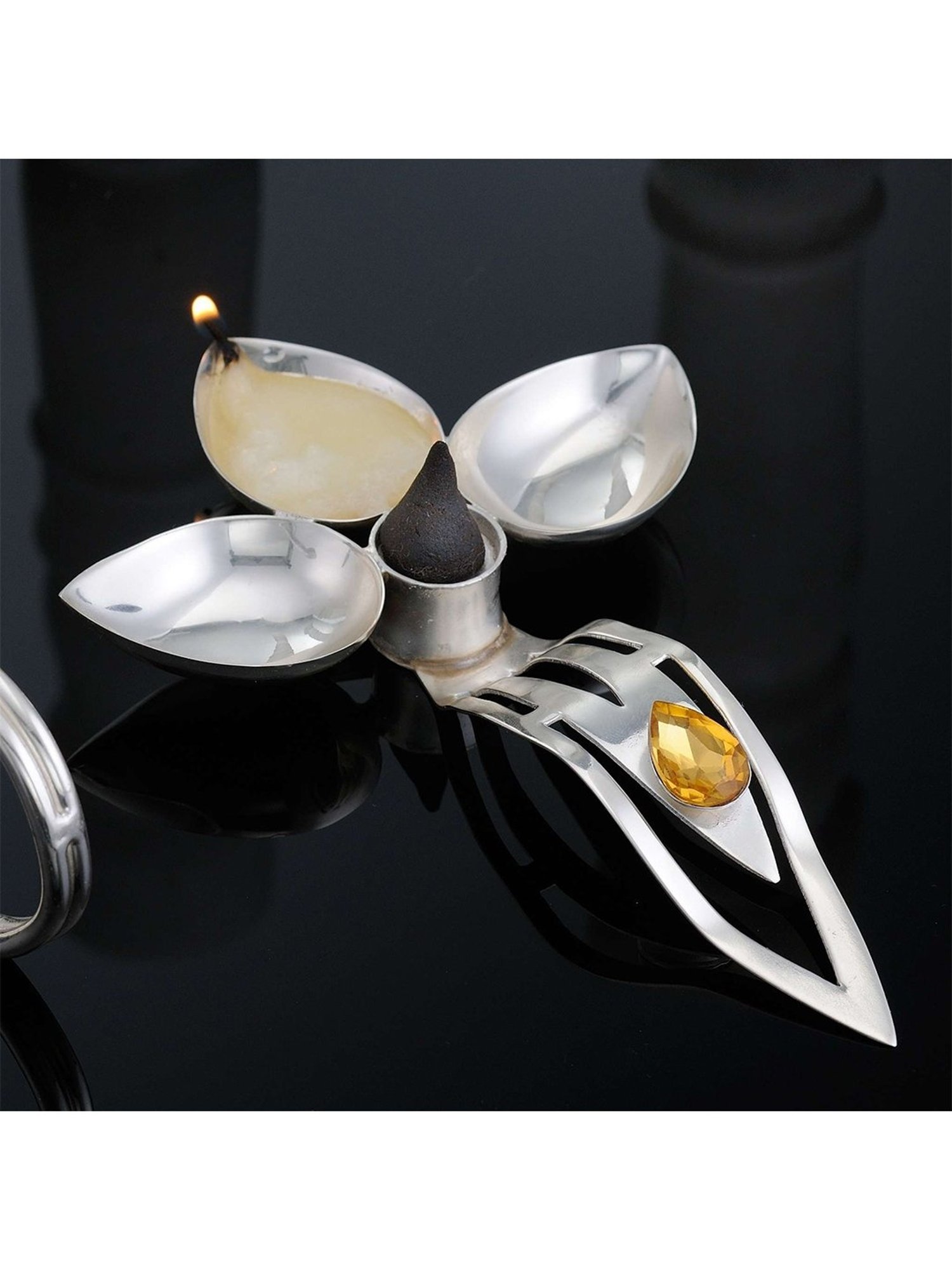 Episode Silver Plated Diya Petal 3 Lite