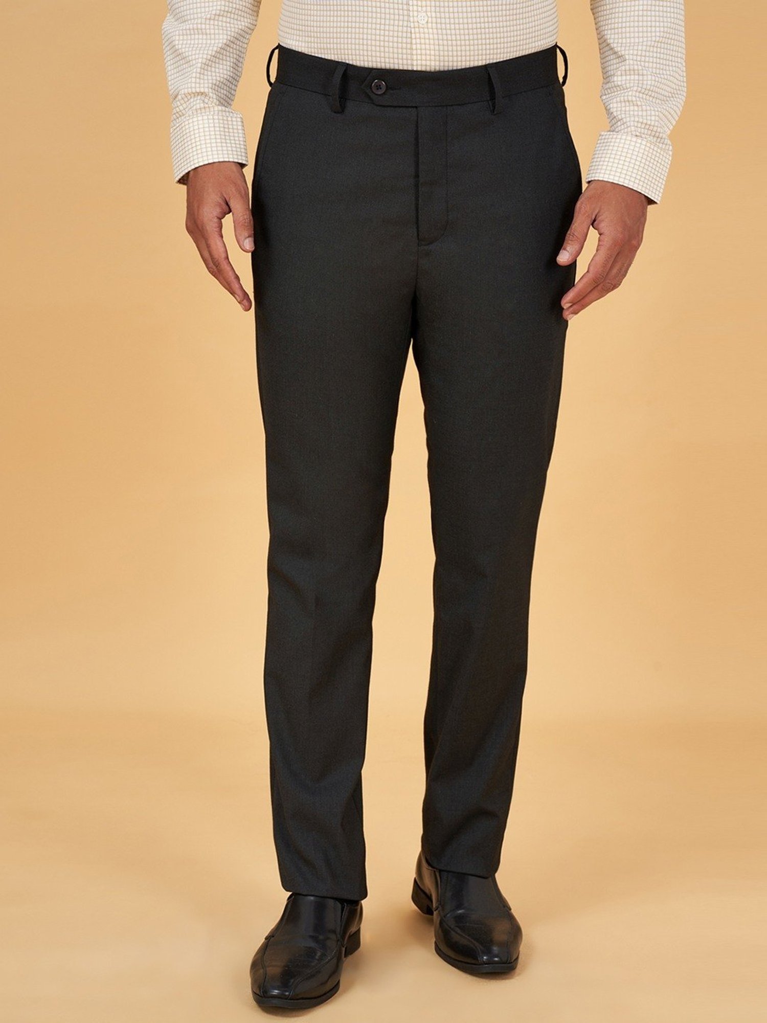 Byford by Pantaloons Black Slim Fit Trousers