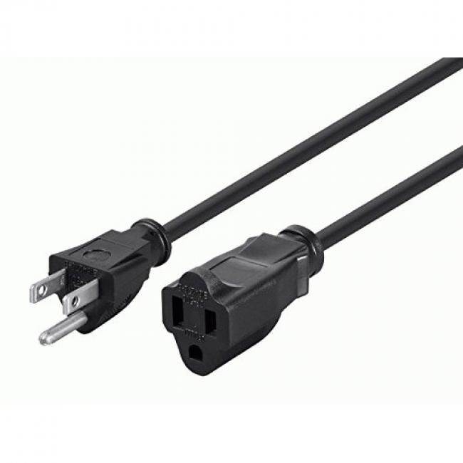 1M 16AWG Heavy Duty Power Extension Cord Power Extension Cable 3 Feet 1 Meters 3 Conductor NEMA 515P to NEMA 515R 13 Amp Power Cable ED70906