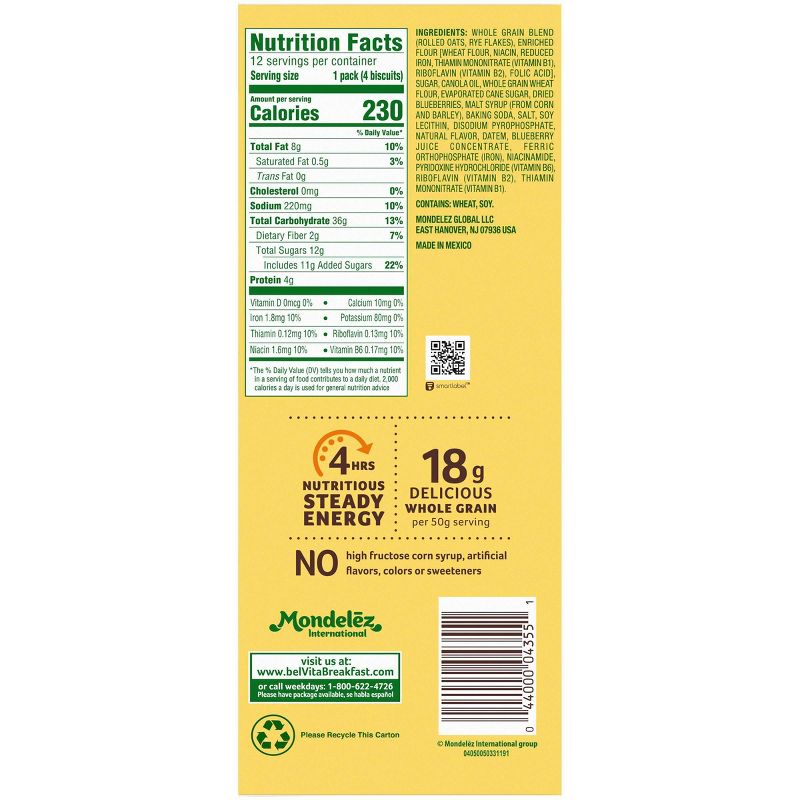 belVita Blueberry Breakfast Biscuits - 12ct