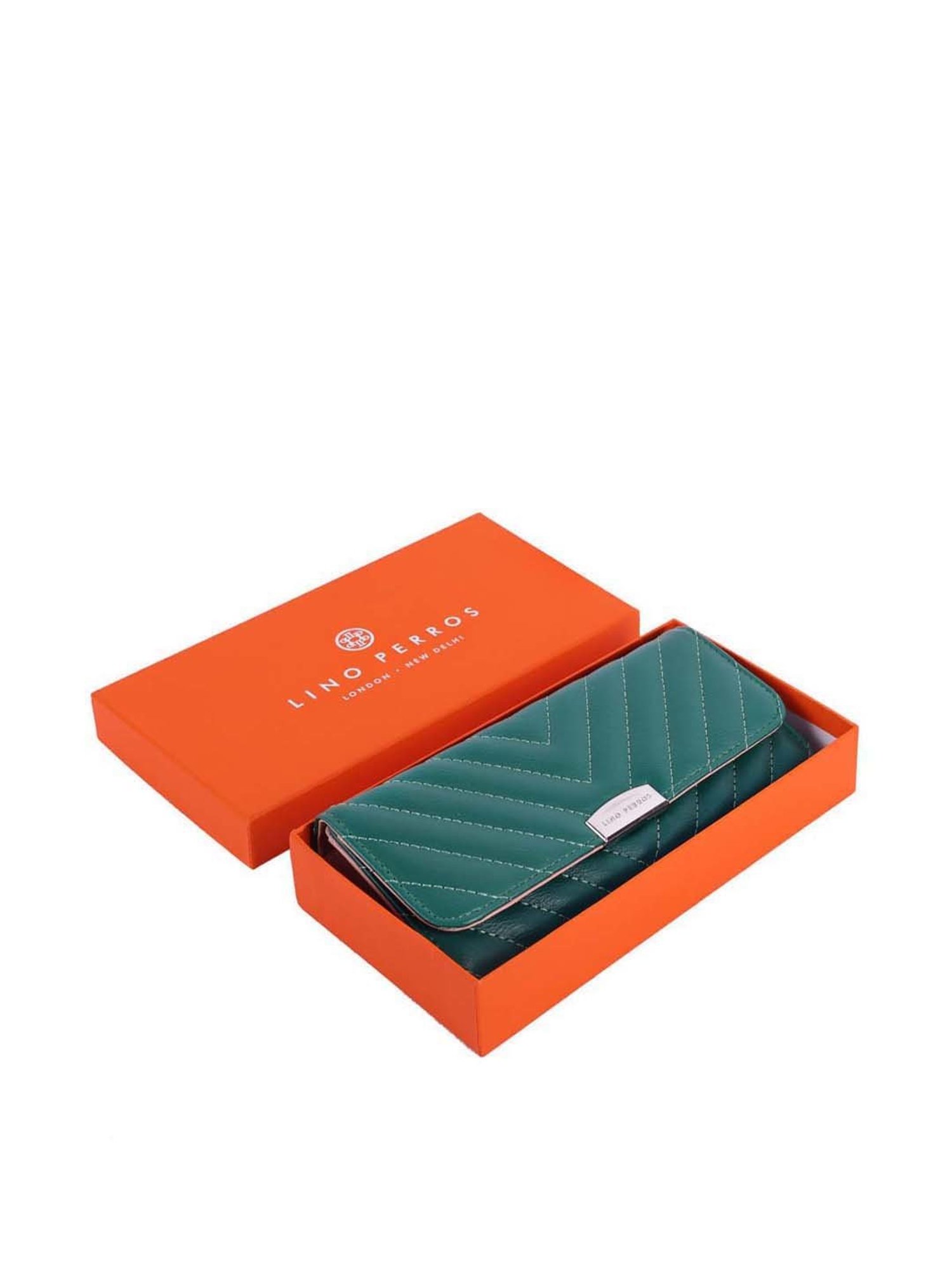 Lino Perros Green Quilted Wallet for Women