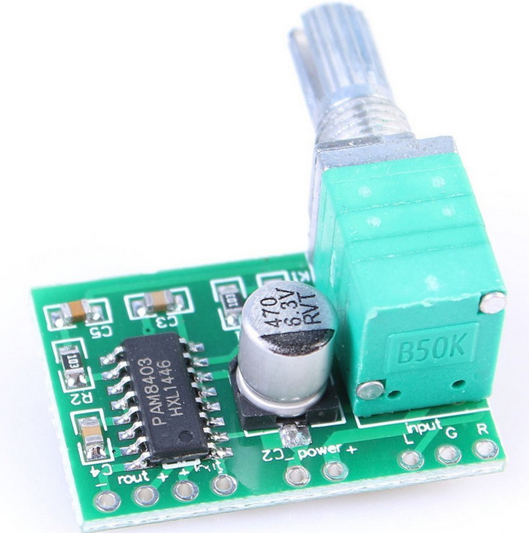 3W 5V DC PAM8403 Audio Amplifier Board 2 Channel 2 Volume Control USB Power
