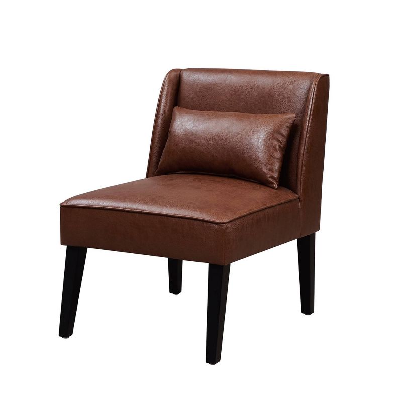 Leather Lounge Chair Brown - Versanora