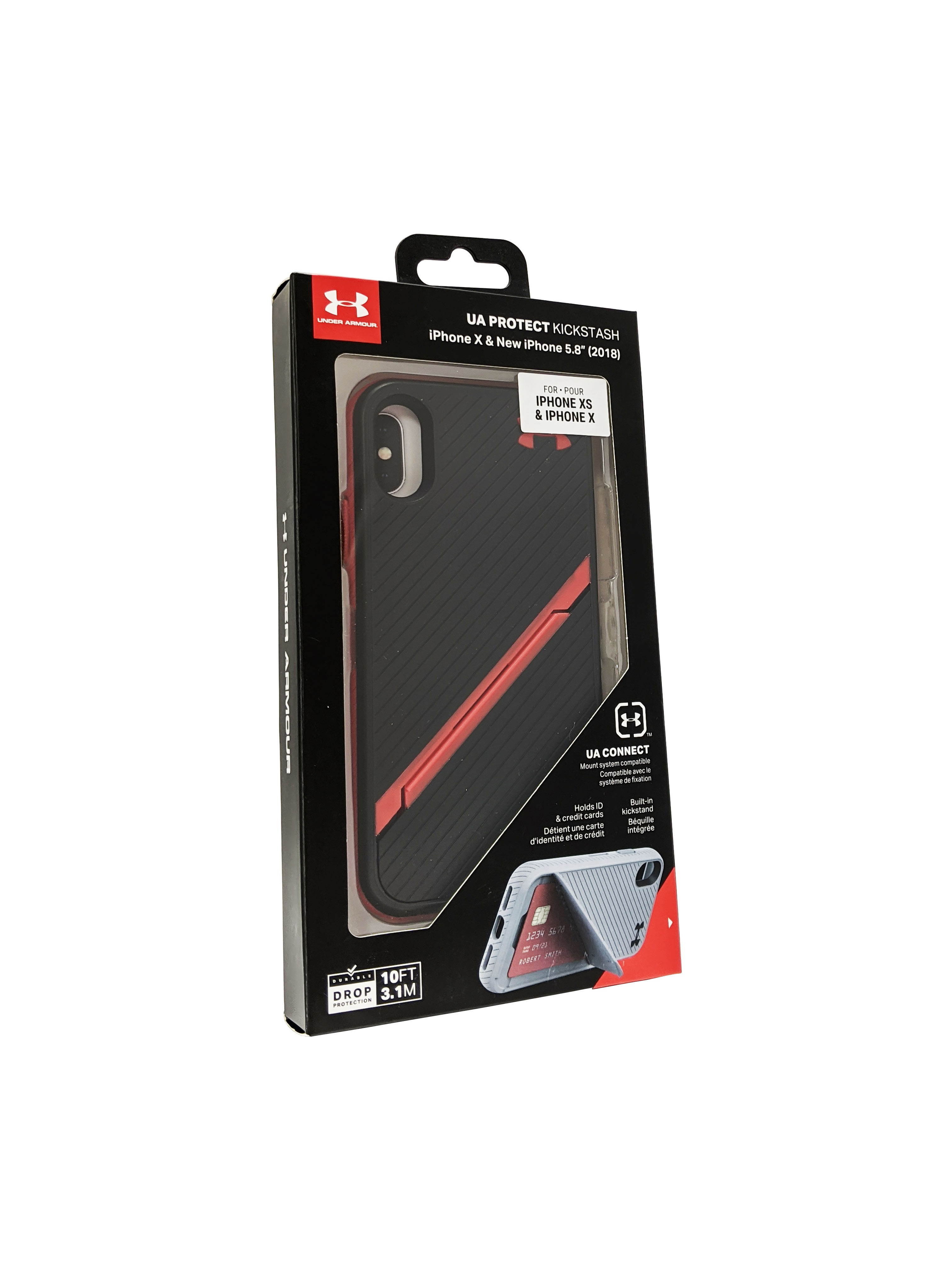 Under Armour UA Protect Kickstash Case for Apple iPhone X/Xs - Black/Red