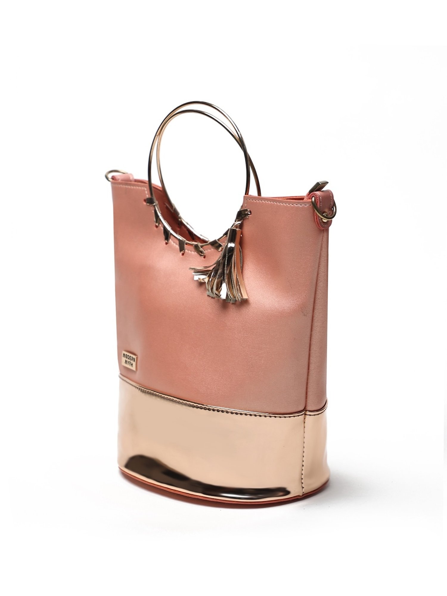 Modern Myth Spotlight Peach Medium Bucket Handbag