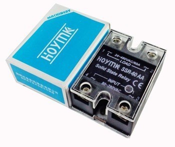 Q00020 Hoymk SSR-60AA 60A 80-280V AC to 24-480V AC SSR 60AA Single Phase Solid State Relay