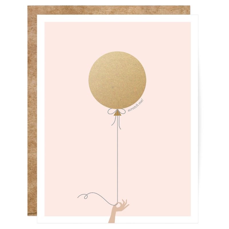 3ct Balloons Scratch-off Greeting Cards