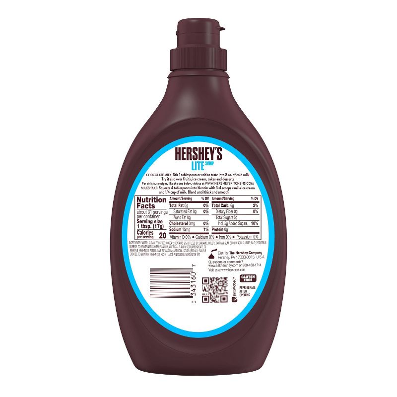Hershey's Lite Chocolate Syrup - 18.5oz