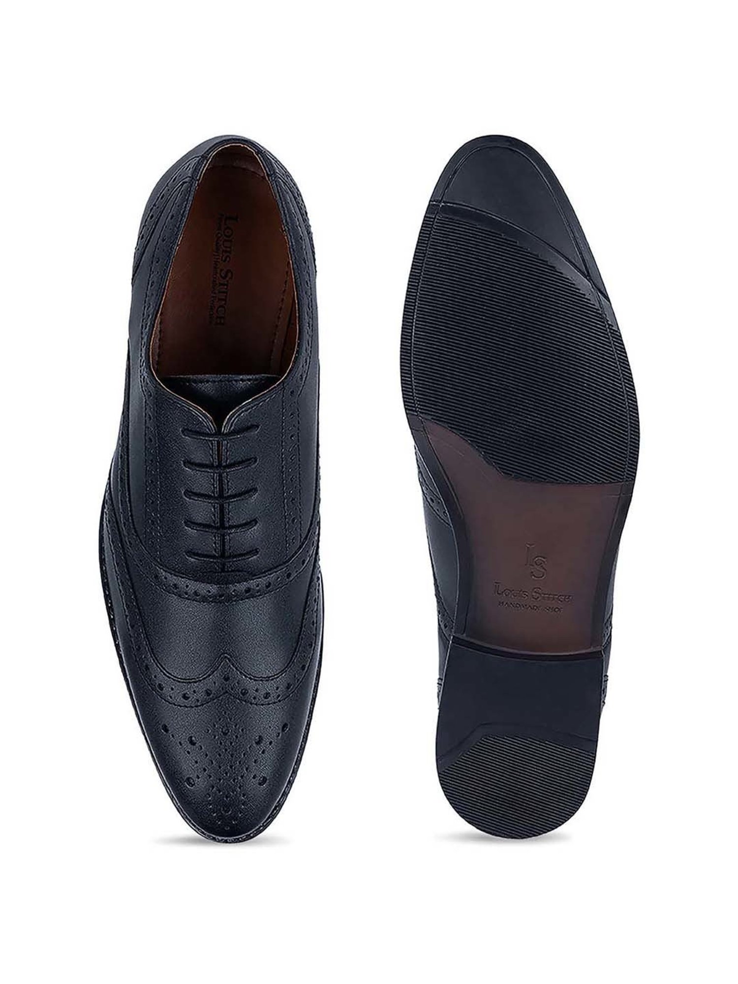 Louis Stitch Men's Black Brogue Shoes