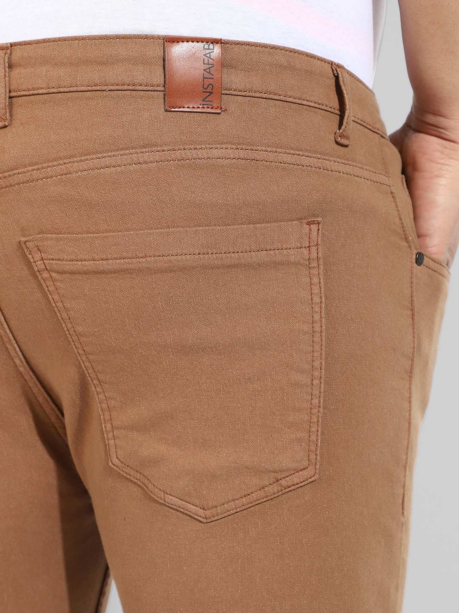 Instafab Plus Brown Regular fit Plus Size Jeans