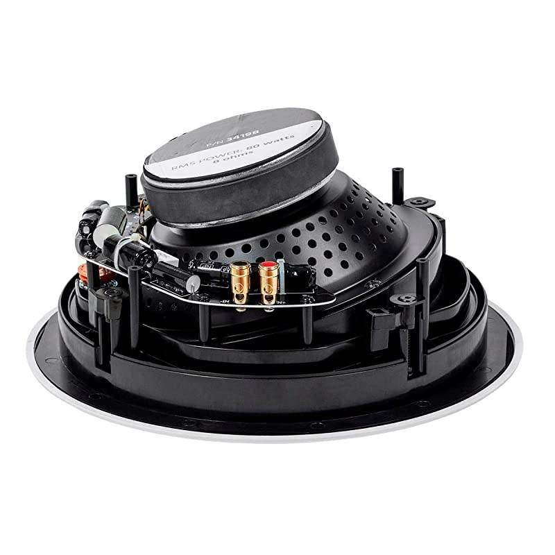 2-Way Carbon Fiber In-Ceiling Speakers - 8 Inch With 15 Degree Angled Drivers (Pair) - Alpha Series