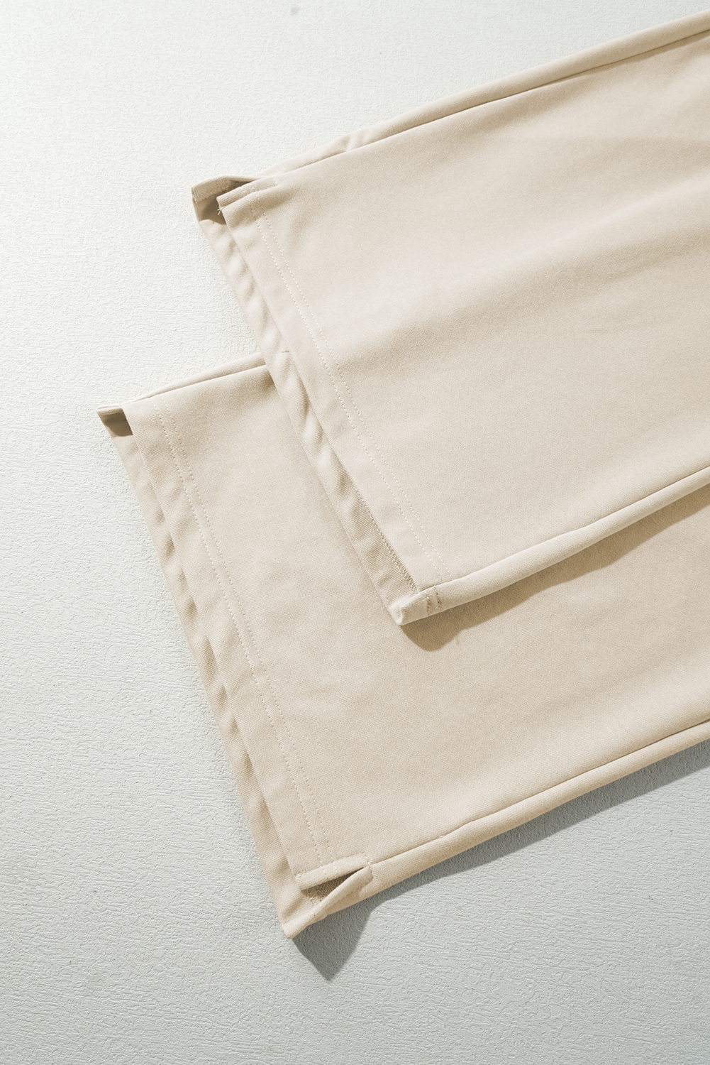 Apricot Solid Color Wide Leg Pants