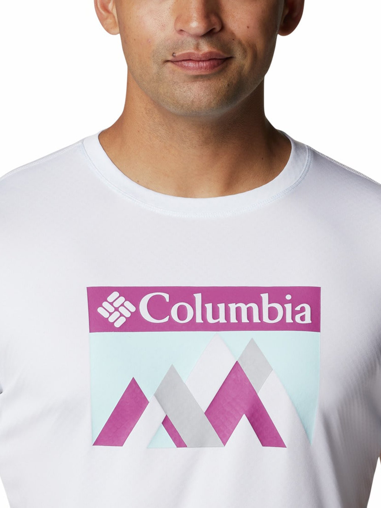 Columbia Men White Zero Rules Short Sleeve Graphic T-Shirt