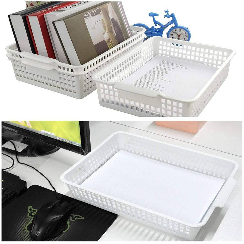 Fiaze Desktop Plastic Storage Trays Basket Organization, 3-Pack
