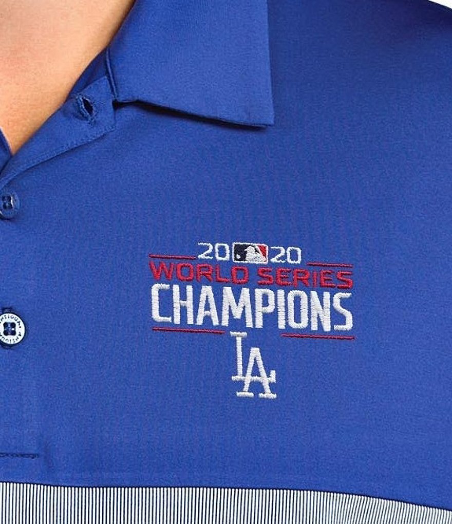 Antigua Los Angelese Dodgers 2020 MLB World Series Champions Venture Short-Sleeve Polo Shirt
