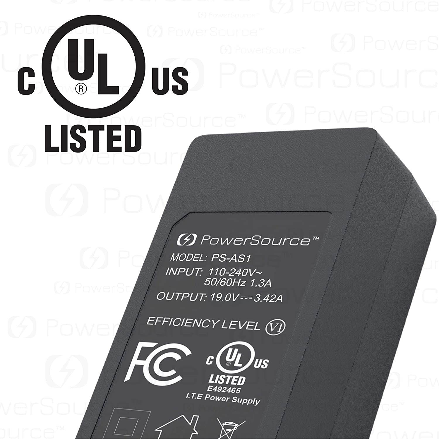 PowerSource 19V 3.42A 65W UL Listed 14Ft Extra Long AC-Adapter-Charger for Toshiba-Satellite C55 C55D C655 L755 P55W PA3822U PA3714U PA3917U PA5177U-1ACA Laptop Power Supply Cord