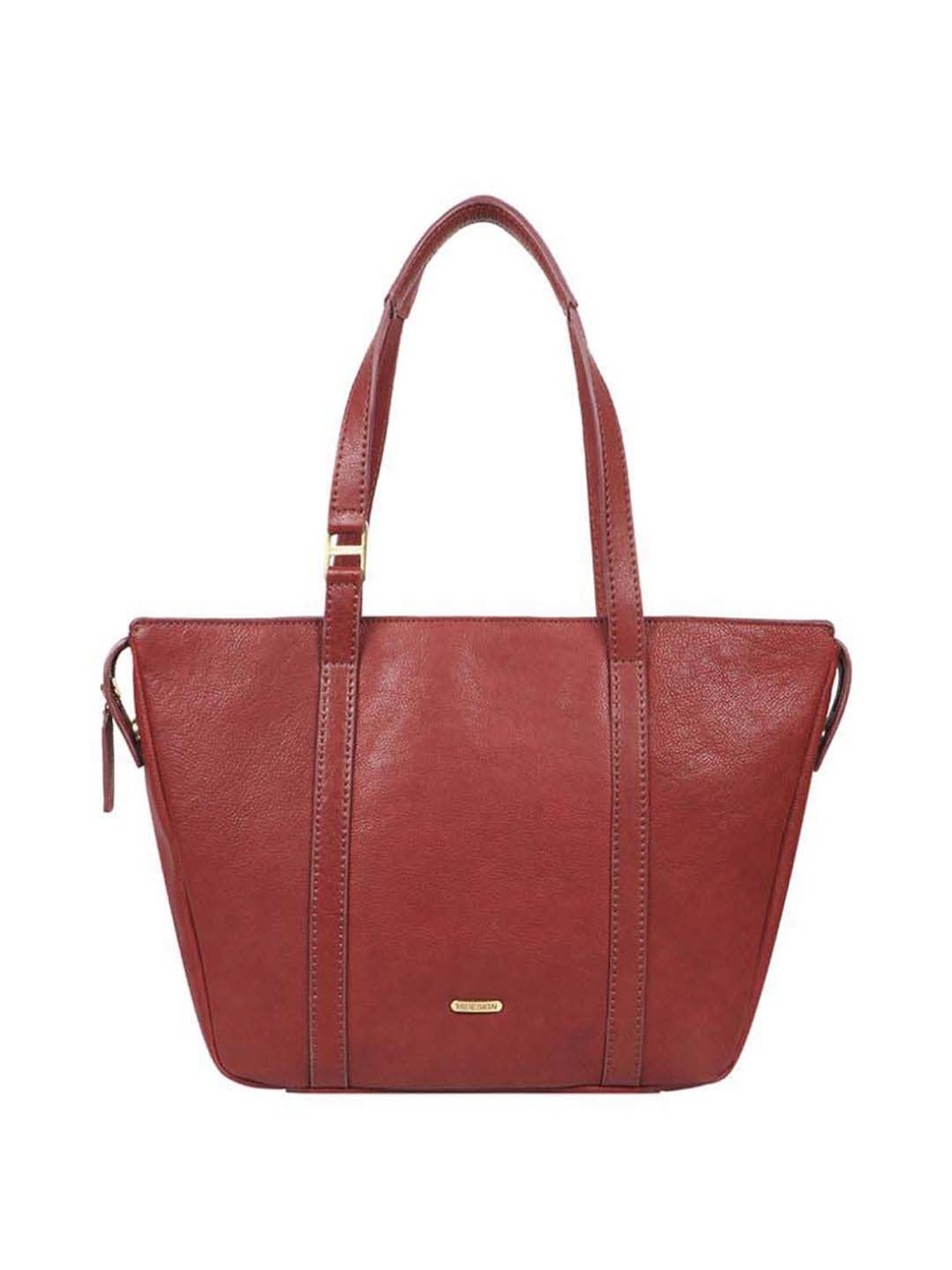 Hidesign Hipsters Red Yoga 03 Solid Large Tote Handbag