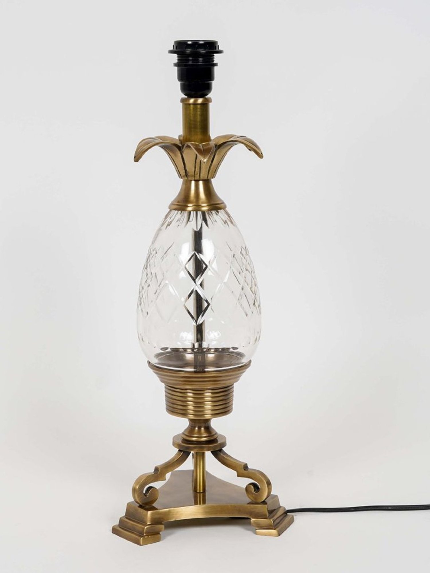 Kapoor Lamp Shades Brass Antique & Pink Brass Louise & Cotton Shade Table Lamp