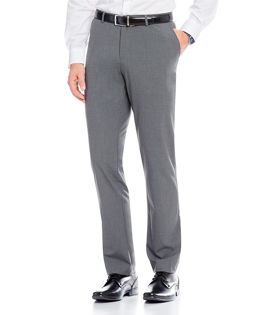Calvin Klein Slim-Fit End-On-End Bi-Stretch Flat Front Suit Separate Pants