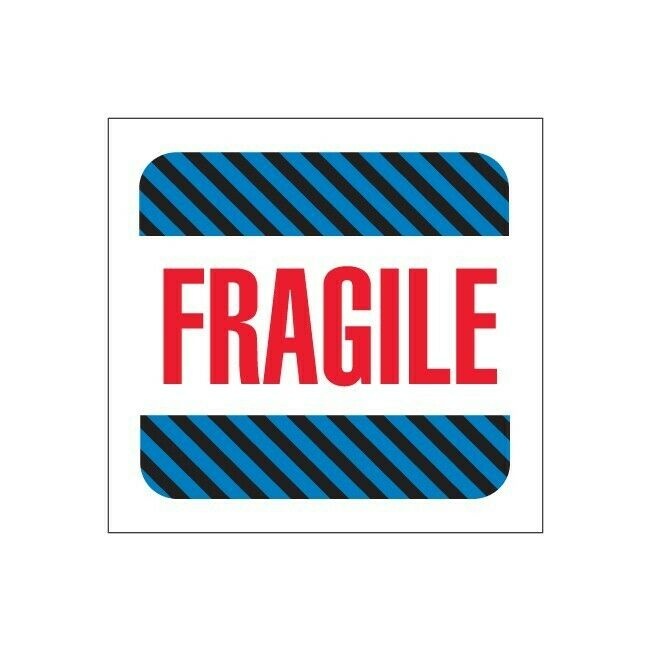 Tape Logic Labels, "Fragile", 4" x 4", Multiple, 500/Roll