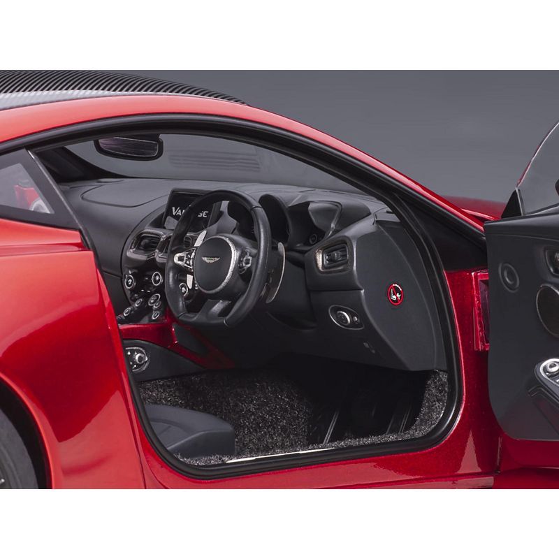 2019 Aston Martin Vantage RHD (Right Hand Drive) Hyper Red Metallic with Carbon Top 1/18 Model Car by Autoart