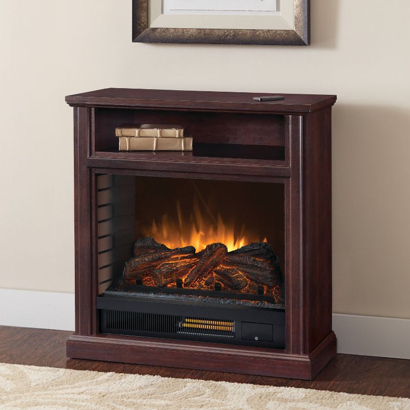 32" Parkdale Mobile Infrared Media Electric Fireplace Cherry Red - Pleasant Hearth