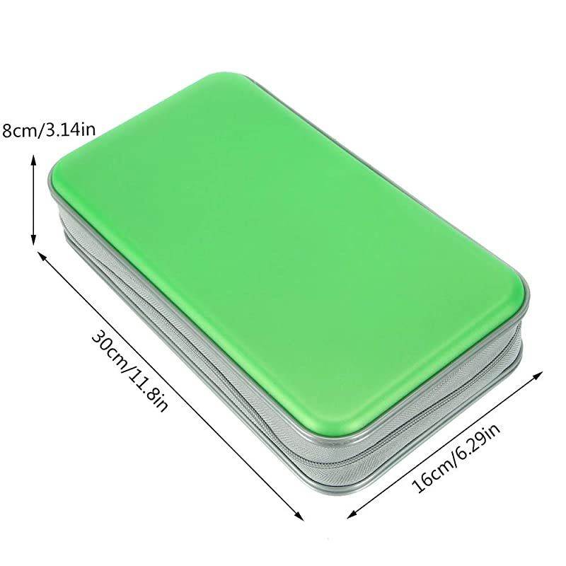 80 Capacity Heavy Duty CDDVD Wallet Binder Storage Case Bag Holder Booklet Green