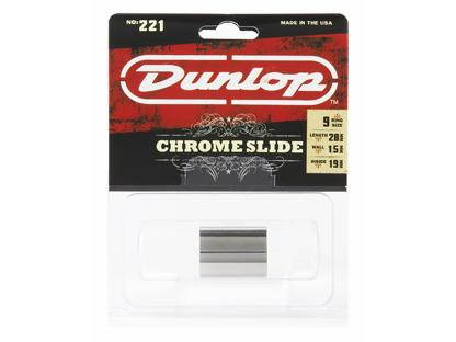 Dunlop 221 Medium Wall Chromed Steel Slide, Knuckle