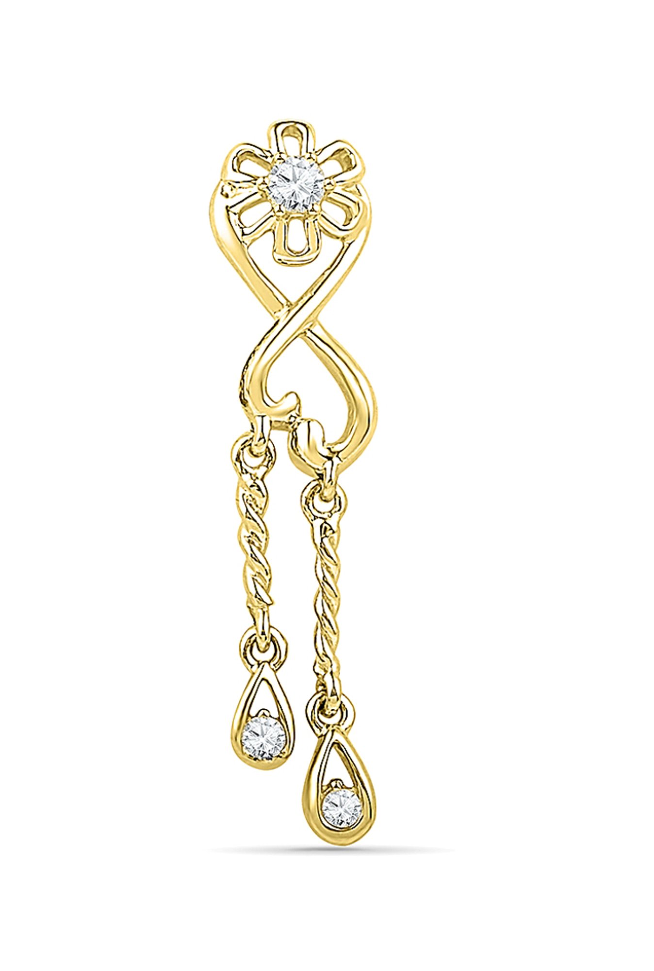 Sri Jagdamba Pearls Love Forever 18k Gold & 0.2 ct Diamond Earrings