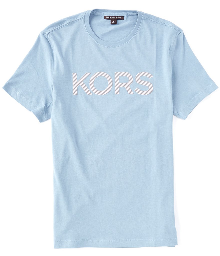 Michael Kors Striped Logo Short-Sleeve Tee