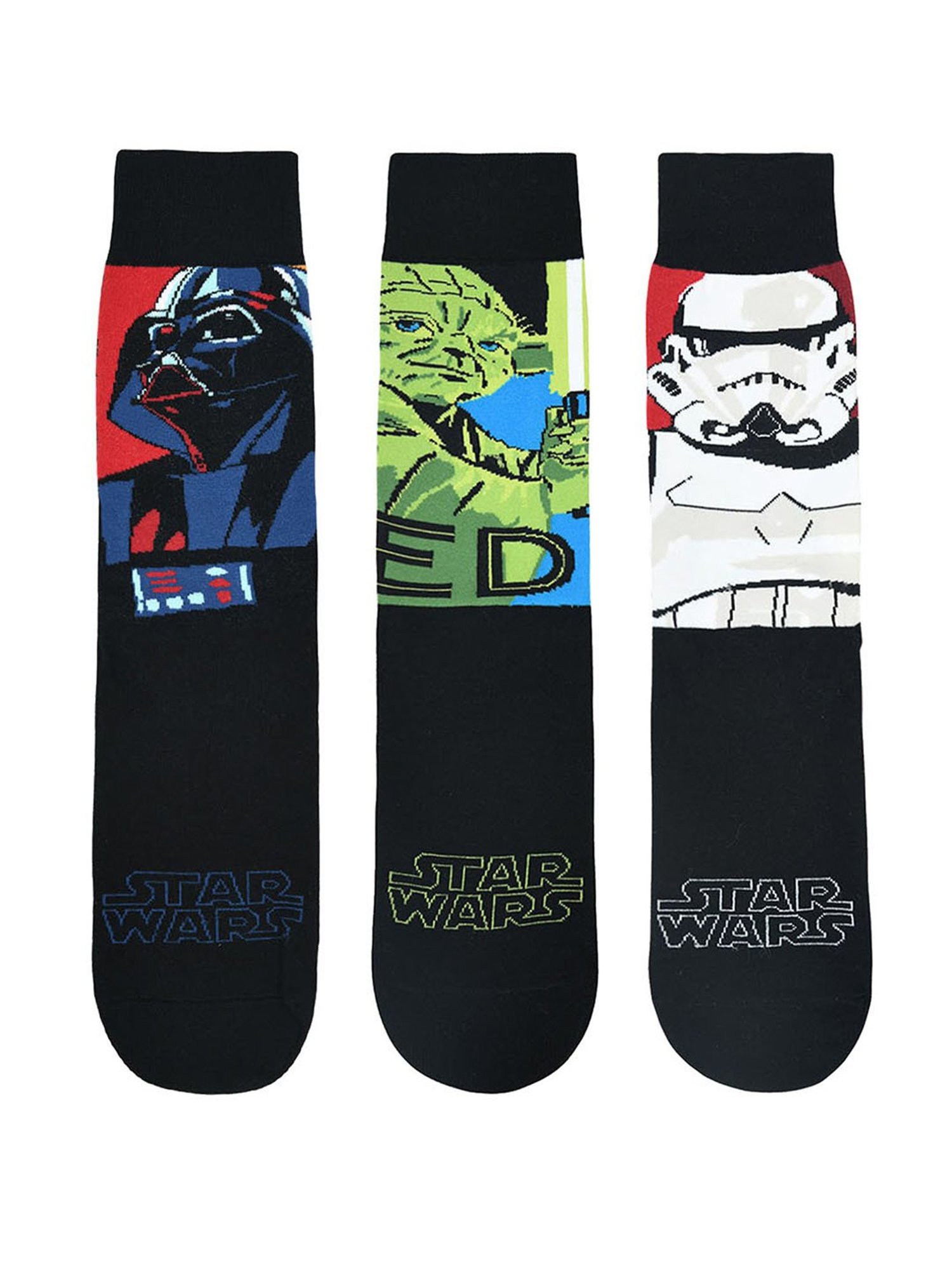 BALENZIA Star Wars Black Printed Socks (Pack of 3)