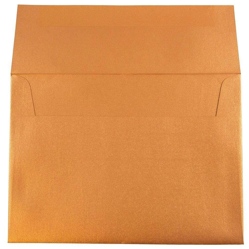 JAM PAPER A8 Metallic Invitation Envelopes - 5 1/2 x 8 1/8 - Copper Stardream - 50/Pack