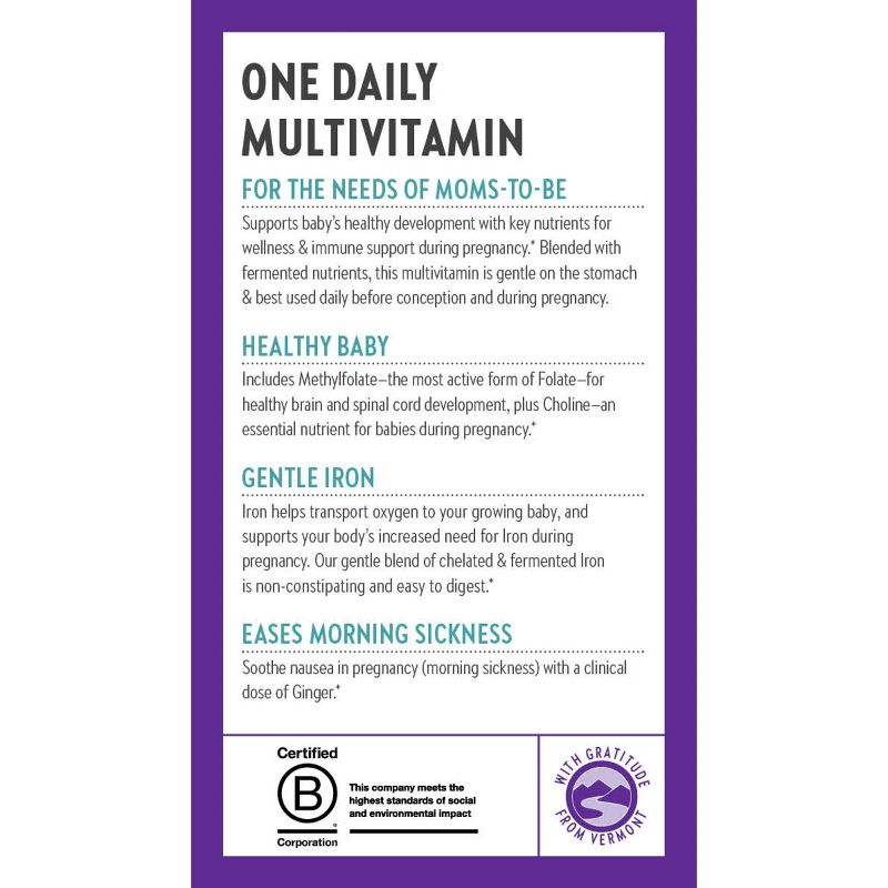 New Chapter Prenatal One Daily Multivitamin + Choline Tablets - 30ct