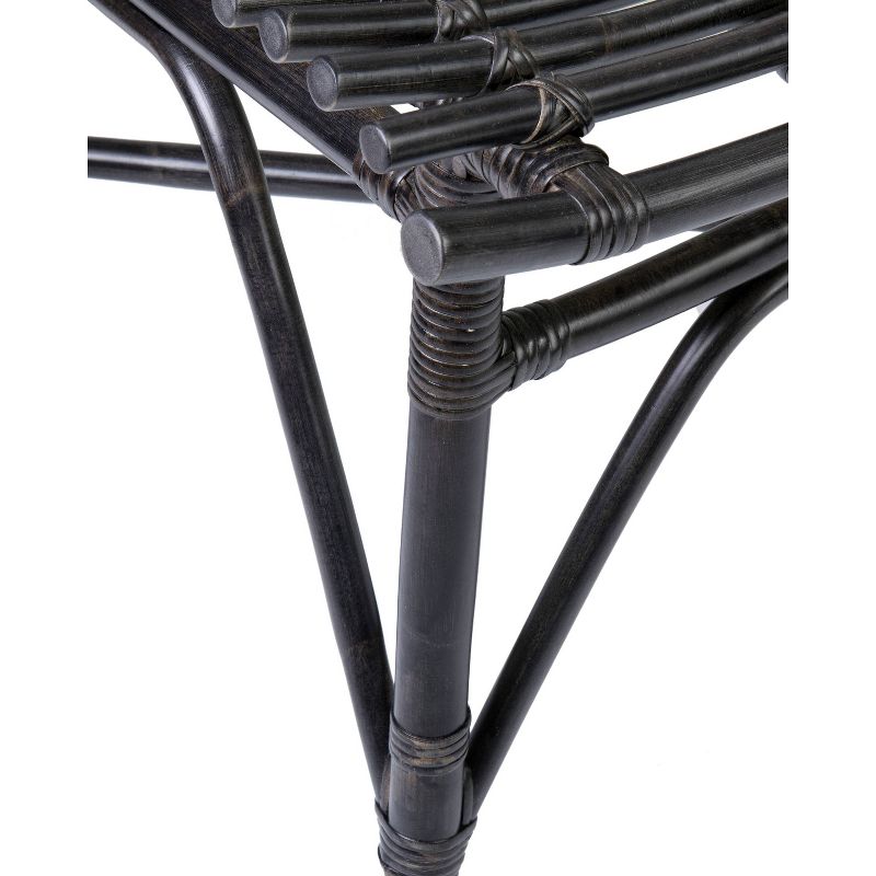Chandler Rattan Square Dining Chair Antique Black - East at Main