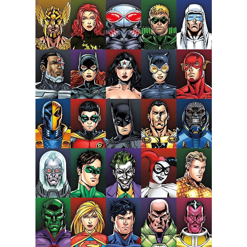 NMR Distribution DC Comics Faces 1000 Piece Jigsaw Puzzle