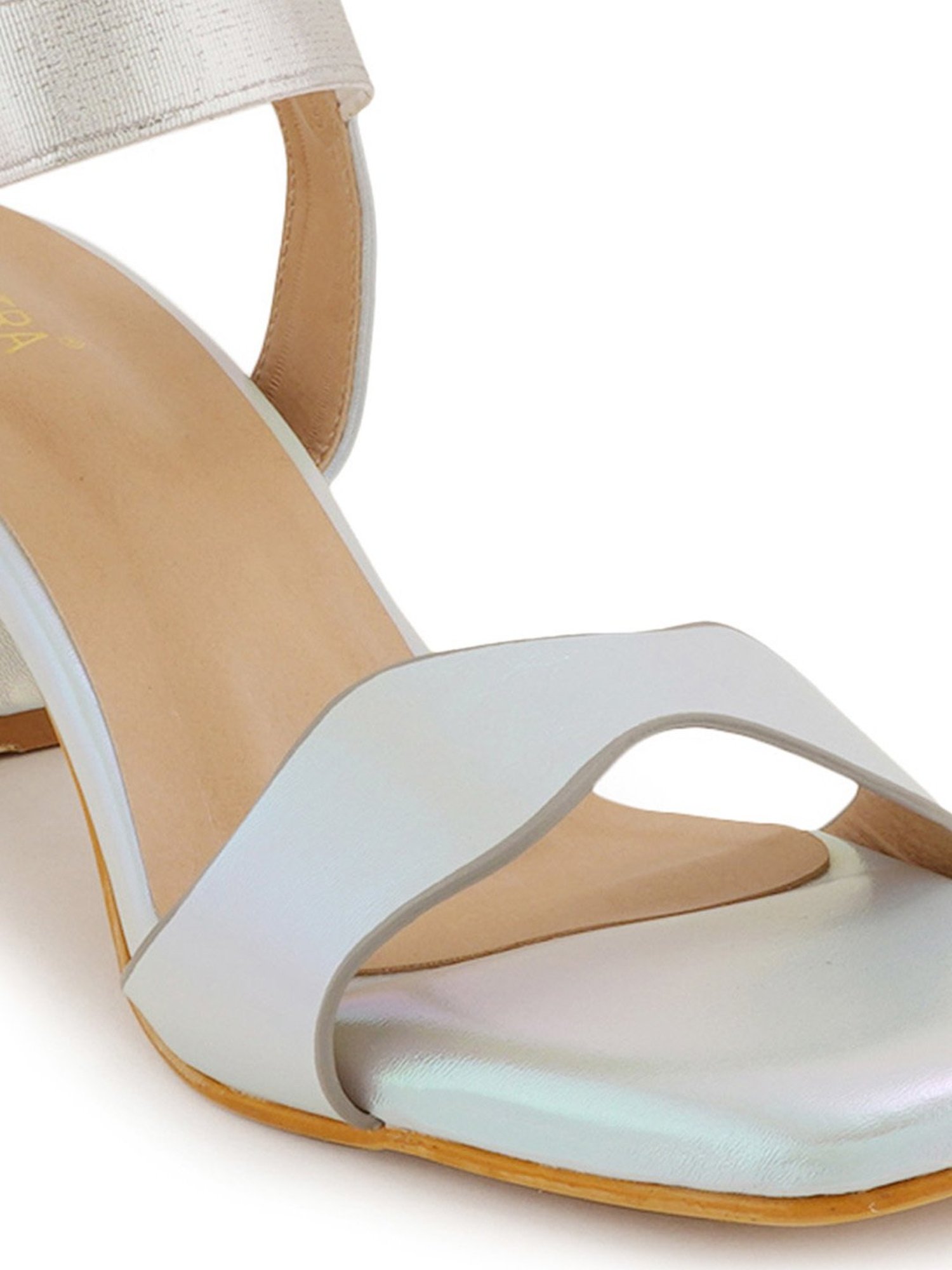 Scentra Women's Blue Ankle Strap Sandals