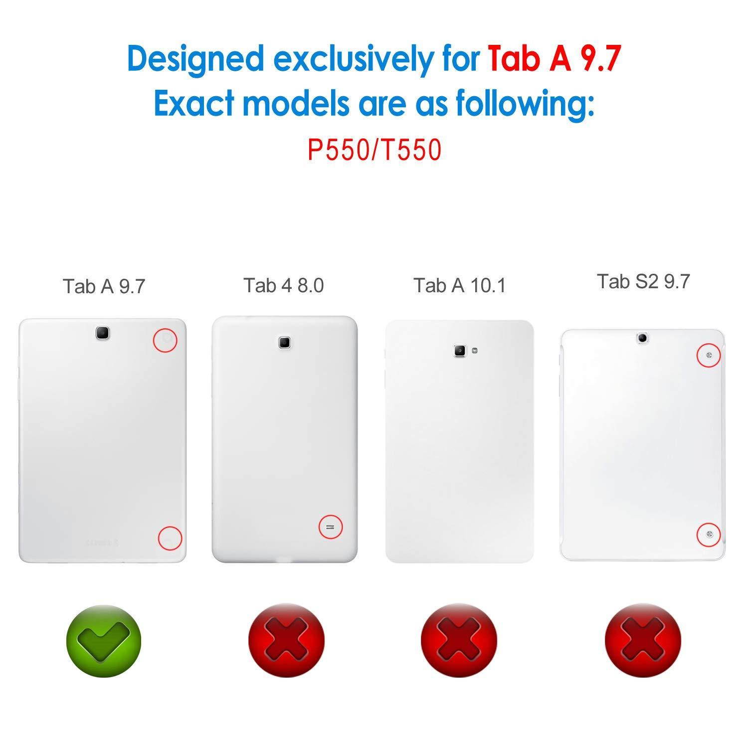 jetech case for samsung galaxy tab a 9.7 inch tablet with auto sleep/wake feature, black