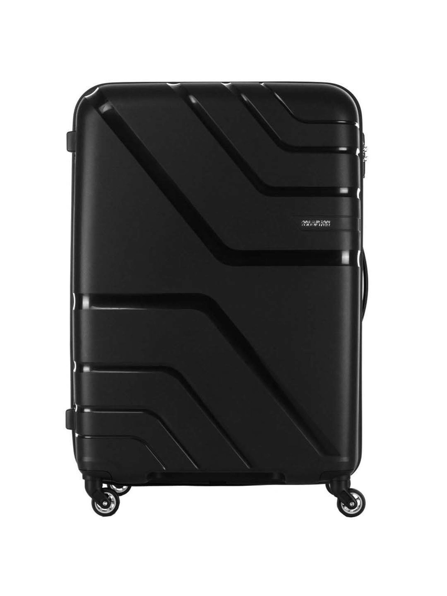 American Tourister Black Textured Hard Medium Trolley Bag - 70.5 cm