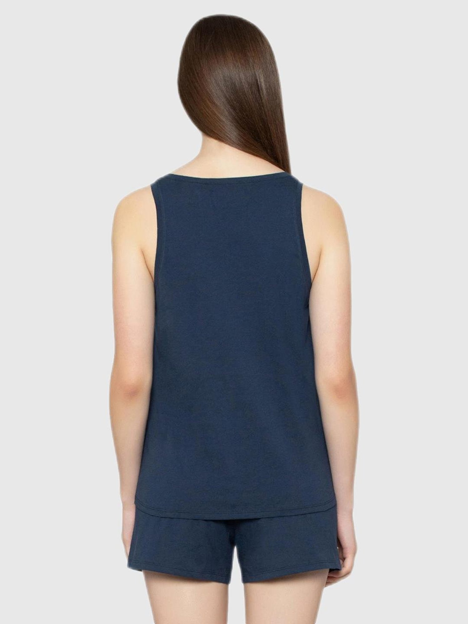 Triumph Navy Graphic Print Shorts Set