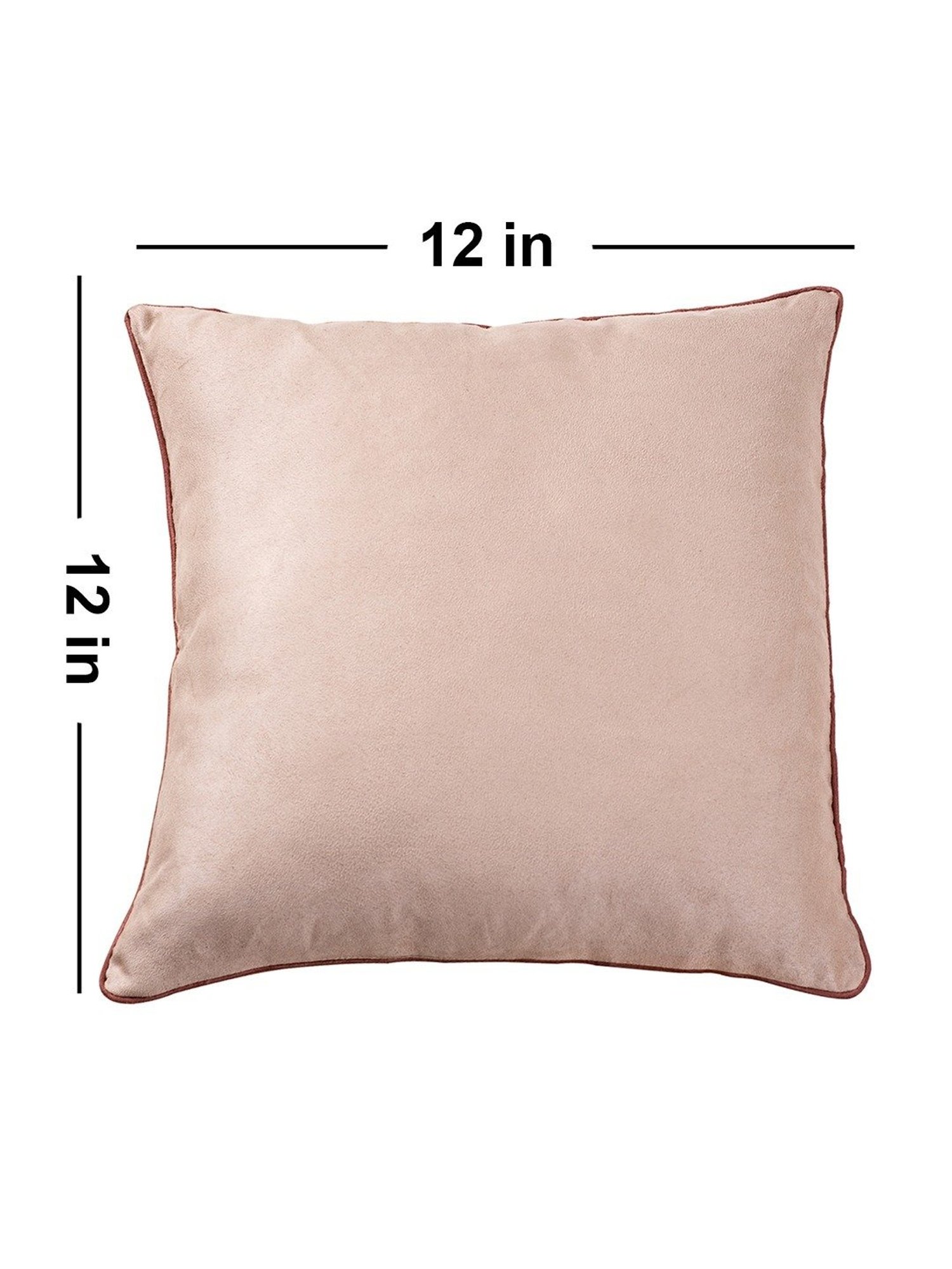 Nestroots Solid Beige Silk Cushion Cover