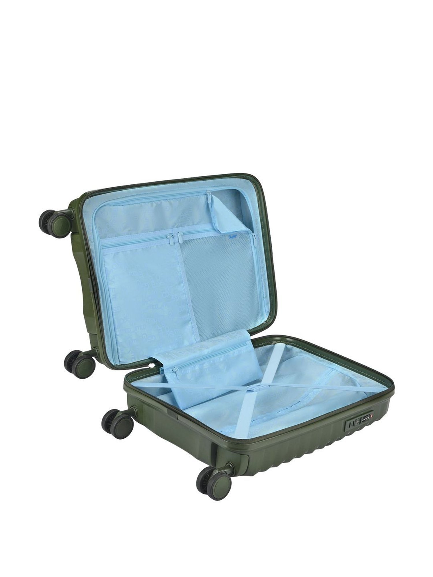 Skybags FLOAT Green 8 Wheels Hard Cabin Trolley Bag 37.5