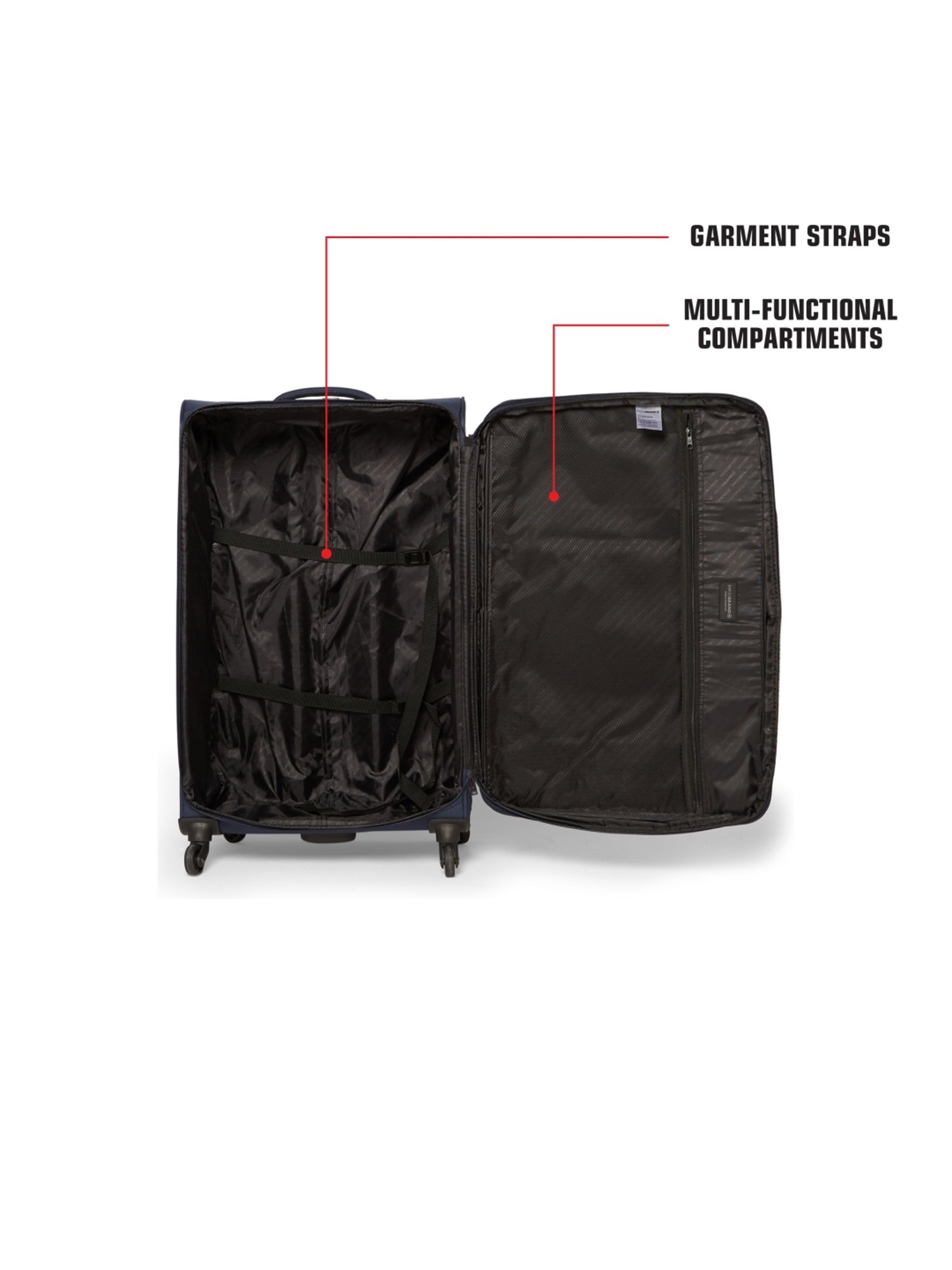 Swiss Brand Barcelona Navy Medium Soft Trolley Bag - 24 cm