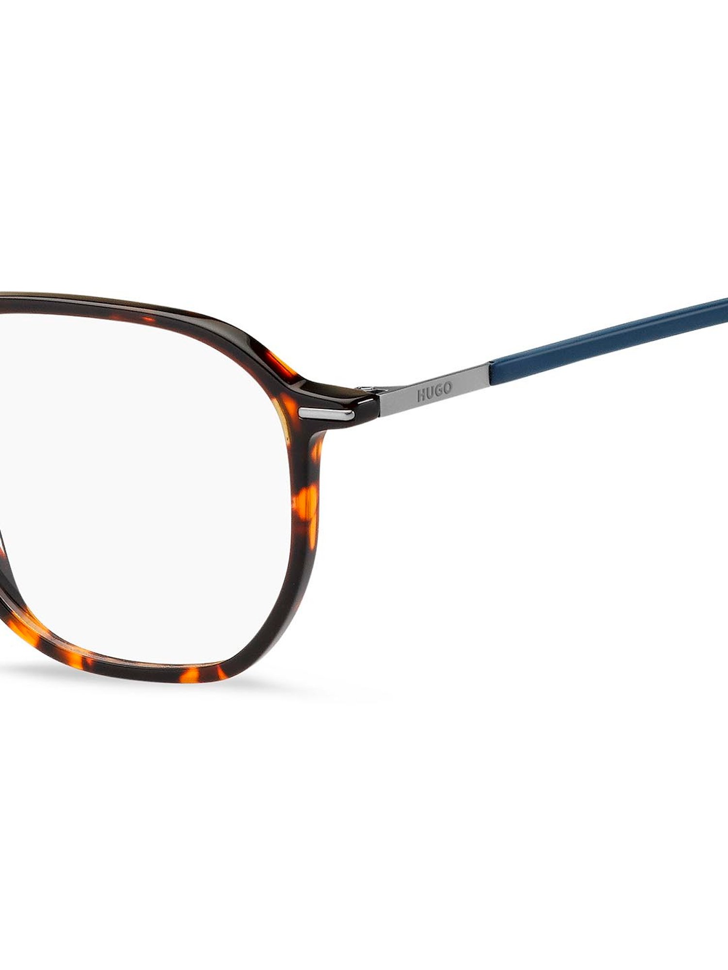 HUGO Brown Geometric Eye Frames for Men